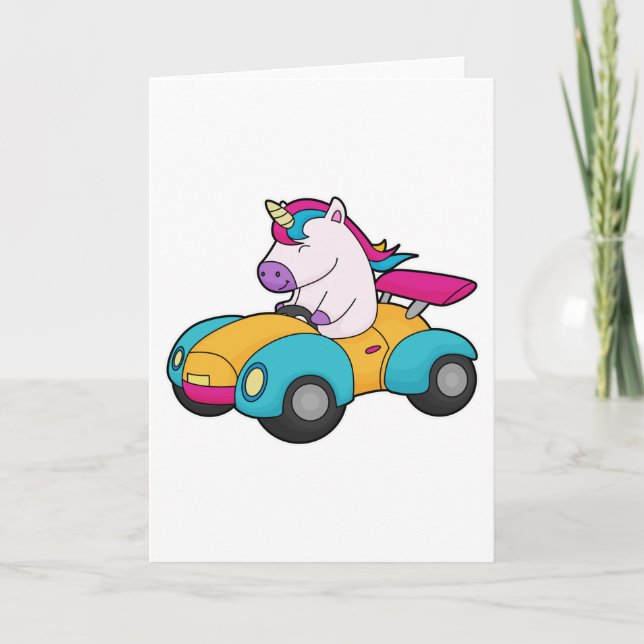 Einhorn Auto Karte (Vorderseite)