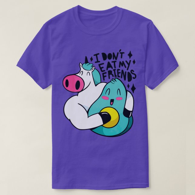 Einhorn-Avocado-Freunde T-Shirt (Design vorne)