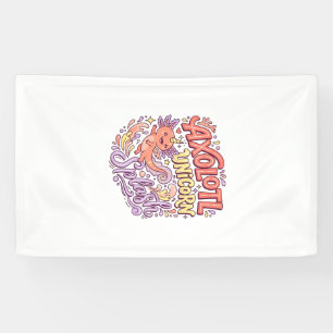 Einhorn Axolotl Einhorn Splash Whimsical Weißer Ba Banner