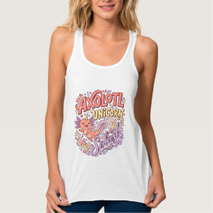 Einhorn Axolotl Einhorn Splash Whimsical Weißer Hi Tank Top