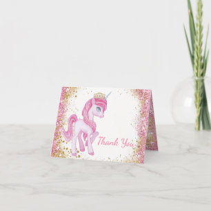 Einhorn-Baby-Party-Dankeskarten Dankeskarte