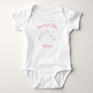 Einhorn-Baby-Party Regenbogen-Pastell Baby Strampler