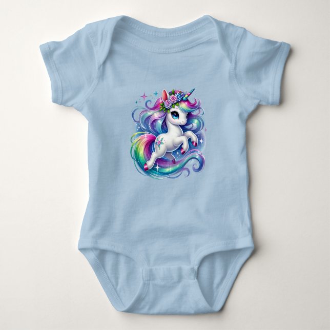 Einhorn  baby strampler (Vorderseite)