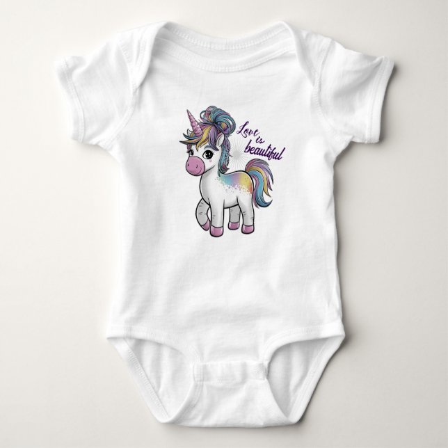 Einhorn-Baby-Strampler Baby Strampler (Vorderseite)
