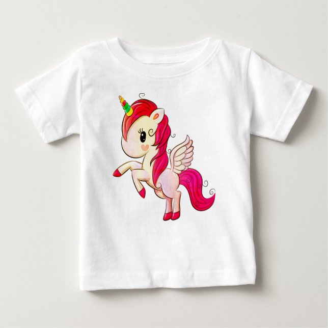 Einhorn Baby T-shirt (Vorderseite)