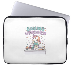 Einhorn Backt Einhorn Trend Produkt Grafik_1 Laptopschutzhülle