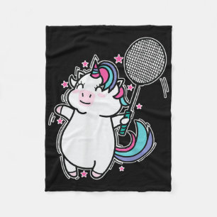Einhorn Badminton Fleecedecke
