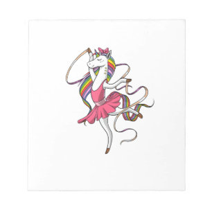 Einhorn Ballerina Regenbogen Balletttänzerin Fraue Notizblock