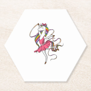 Einhorn Ballerina Regenbogen Balletttänzerin Fraue Untersetzer