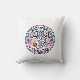 Einhorn Basketball Einhorn Hüpfen Lustiges Shirt G Kissen