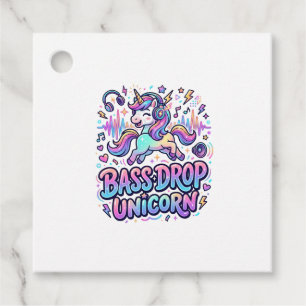 Einhorn Bass Drop Einhorn Geschenk Idee Typografie Geschenkanhänger