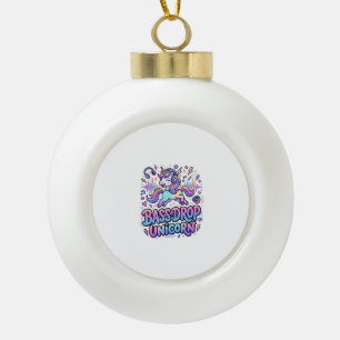 Einhorn Bass Drop Einhorn Geschenk Idee Typografie Keramik Kugel-Ornament