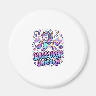 Einhorn Bass Drop Einhorn Geschenk Idee Typografie Magnet
