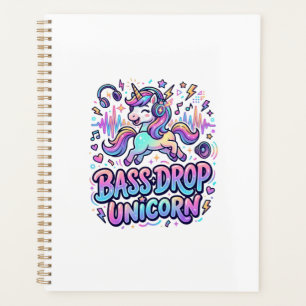 Einhorn Bass Drop Einhorn Geschenk Idee Typografie Planer