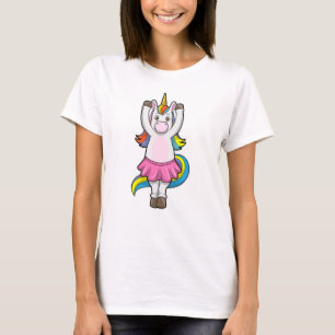 Einhorn beim Ballett-Tanz mit dem Rock T-Shirt