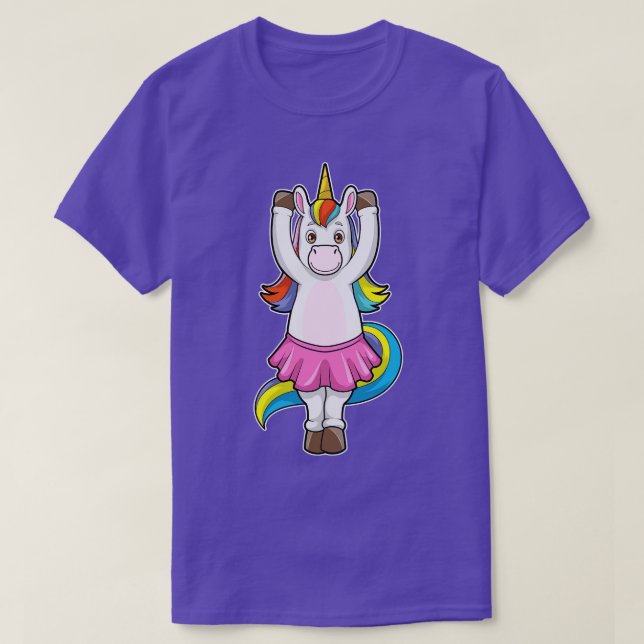 Einhorn beim Ballett-Tanz mit dem Rock T-Shirt (Design vorne)