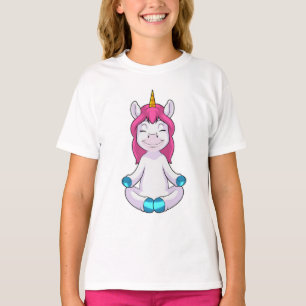 Einhorn beim Meditieren im Sitzen T-Shirt