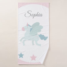 Einhorn benutzerdefinierter Name Cute Pink Blau
