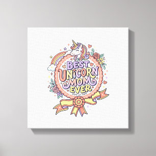 Einhorn Beste Einhorn-Mutter überhaupt Whimsical Z Leinwanddruck