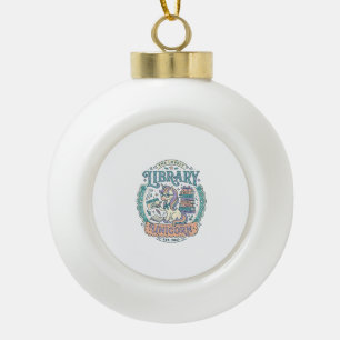 Einhorn-Bibliothek Einhorn Whimsical Grafik T-Shir Keramik Kugel-Ornament