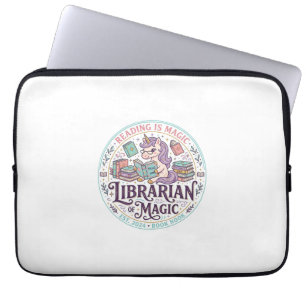 Einhorn-Bibliothekar der Magie Original-Produktgra Laptopschutzhülle