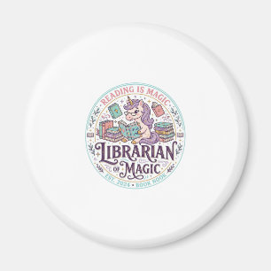Einhorn-Bibliothekar der Magie Original-Produktgra Magnet