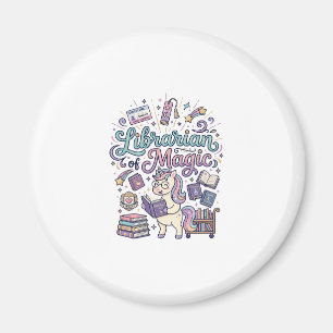 Einhorn-Bibliothekar von Magie-Druckfertige Beklei Magnet
