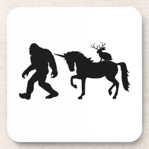 Einhorn, Bigfoot, Jackalope Getränkeuntersetzer