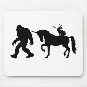 Einhorn, Bigfoot, Jackalope Mousepad