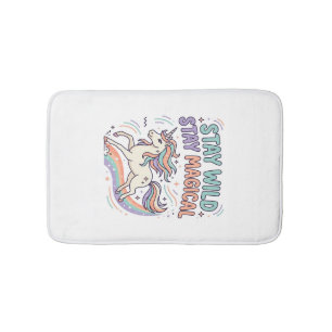 Einhorn Bleib Wild Bleib Magisch Trend Produkt Gra Badematte