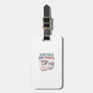 Einhorn Bleib Wild Bleib Magisch Trend Produkt Gra Gepäckanhänger