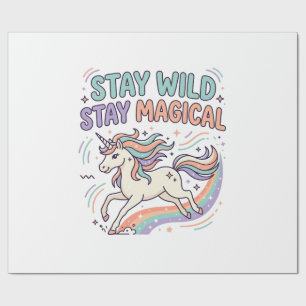 Einhorn Bleib Wild Bleib Magisch Trend Produkt Gra Geschenkpapier