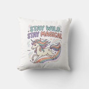 Einhorn Bleib Wild Bleib Magisch Trend Produkt Gra Kissen