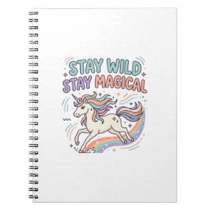 Einhorn Bleib Wild Bleib Magisch Trend Produkt Gra Notizblock