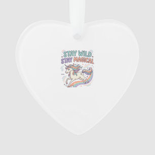Einhorn Bleib Wild Bleib Magisch Trend Produkt Gra Ornament