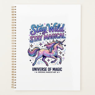 Einhorn Bleib Wild Bleib Magisch Werbe Typografie Planer