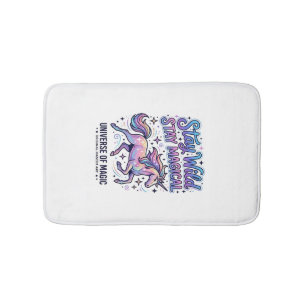 Einhorn Bleib Wild Bleib Magisch Werbegrafiken Badematte