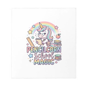 Einhorn Bleistiftcorn Schule Magie Liebenswerter A Notizblock