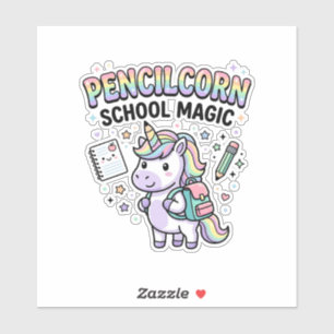 Einhorn Bleistiftstiel Schule Magie Charmante Merc Aufkleber