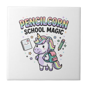 Einhorn Bleistiftstiel Schule Magie Charmante Merc Fliese