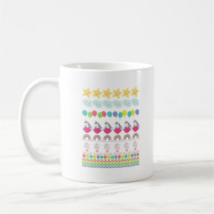 Einhorn, Blume, Balloons, Wolken, Sonne und Regenb Kaffeetasse