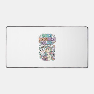 Einhorn Boba Einhorn Club Kawaii Schriftzug Design Schreibtischunterlage