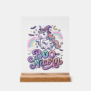 Einhorn Boo-Einhorn Premium Vektor Vektordesign_1 Acrylschild