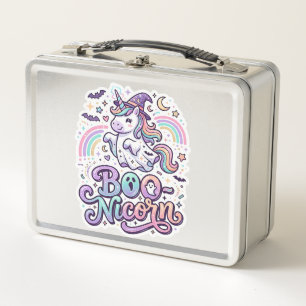 Einhorn Boo-Einhorn Premium Vektor Vektordesign_1 Metall Brotdose