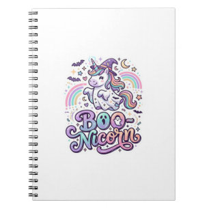 Einhorn Boo-Einhorn Premium Vektor Vektordesign_1 Notizblock