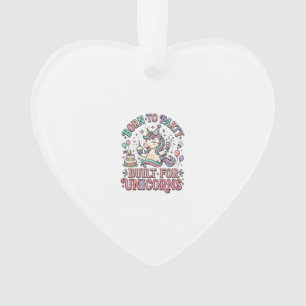 Einhorn Born to Party Gebaut für Einhörner Retro-S Ornament