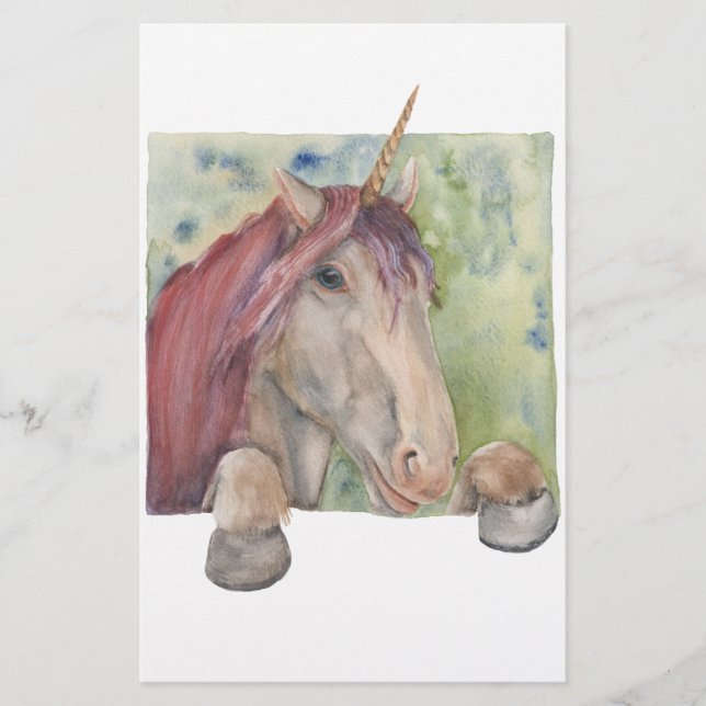 Einhorn Briefpapier (Vorderseite)