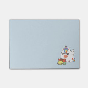 Einhorn-Bücherwurm Post-it Klebezettel