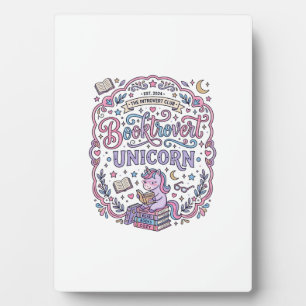 Einhorn Buchliebhaber Einhorn Spielerei Süßes Gesc Fotoplatte