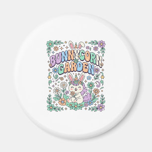 Einhorn Bunnycorn Garten Kawaii Schriftgestaltung_ Magnet